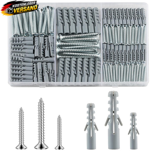 230 tlg schrauben dübel set - dübel,