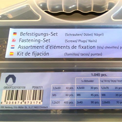 Befestigungs set sortimentsbox - befestigungs-set,